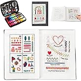 DIY Embroidery Stitch Book Kit for Beginners and Embroidery Enthusiast | 106 Patterns with Include Complete Toolkit and Instructional Tutorial
