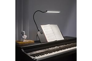 bolowei LED Grand Piano Lamp - Portable Piano Light with Clip-on Music Stand Light,Aluminum, Modern Design, 3 Color Temperatures, Rotated Lamp Cap & Onekey Dimming 10W