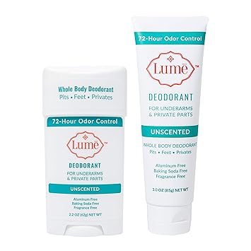 Amazon Com Lume Deodorant For Underarms Private Parts Bundle Travel Tube Propel Stick Unscented Beauty