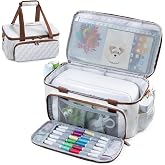 Carrying Case for Criut Joy Xtra with Accessories Storage Organizer | Large storage bag organizes for Joy accessories, tools and supplies with mesh pockets and elastic slots for travel and home