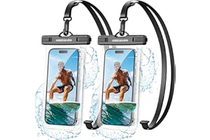 UNBREAKcable Waterproof Phone Pouch, IPX8 Universal Waterproof Phone Case Dry Bag with Lanyard for iPhone 15 14 13 12 11 Pro Max XR X XS SE 8 Plus Samsung S23 S22 Ultra S21 S10 Pixel up to 7", 2 Pack