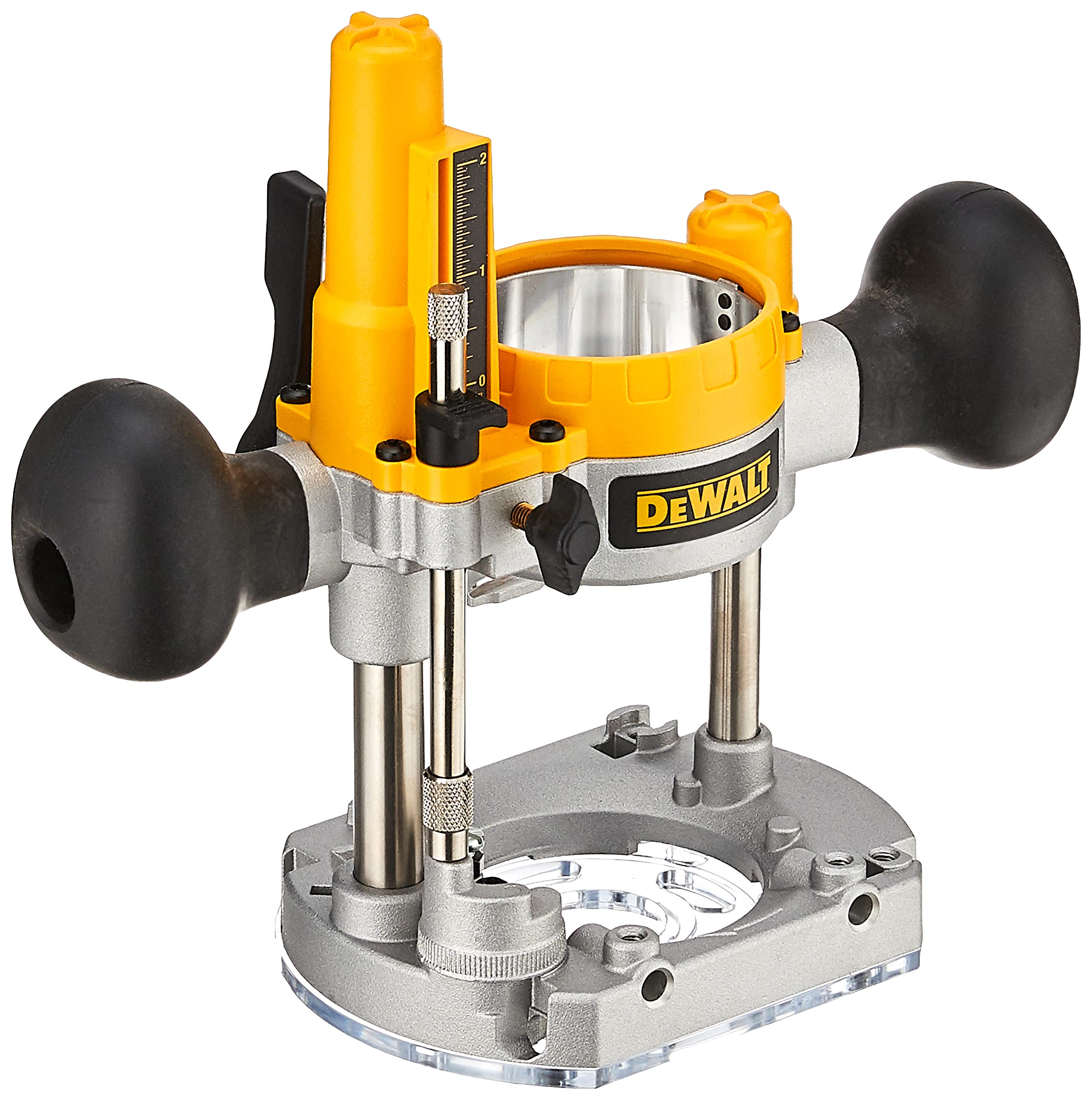 Base de inmersión DEWALT para enrutador compacto, varillas de acero para un recorrido de inmersión suave (DNP612)