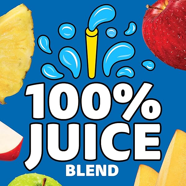 CAPRI SUN MANGO PINEAPPLE FLAVORED 100% JUICE BLEND FROM CONCENTRATE WITH ADDED INGREDIENTS AND OTHER NATURAL FLAVOR, 10 CT BOX, 6 FL OZ POUCHES