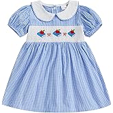 Faithtur Back to School Outfits for Girls Letter Fruit Embroidery First Day of School Dress for Preschool Kindergarten