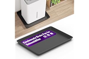 Mxclimate Drain Pan for Dehumidifier,Condensate Water Plastic Drip Tray 13 x 9 in Prevent Water Leakage,Floor Protection,Easy to Move Around