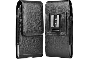 Takfox Phone Holster for Samsung Galaxy S25 Ultra S24 Plus S23 S22 S21 S20 FE 5G S10 A17 A16 A15 A14 A13 A35 A26 A36 A56 A51 A71 5G, Note 20 J7 J3 Leather Cell Phone Pouch Belt Clip Holder Case,Black