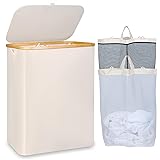 iEGrow 150L Laundry Basket with Lid, Large Laundry