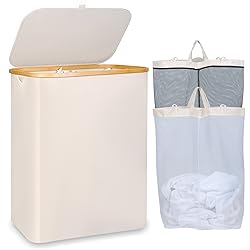 iEGrow 150L Laundry Basket with Lid, Large Laundry