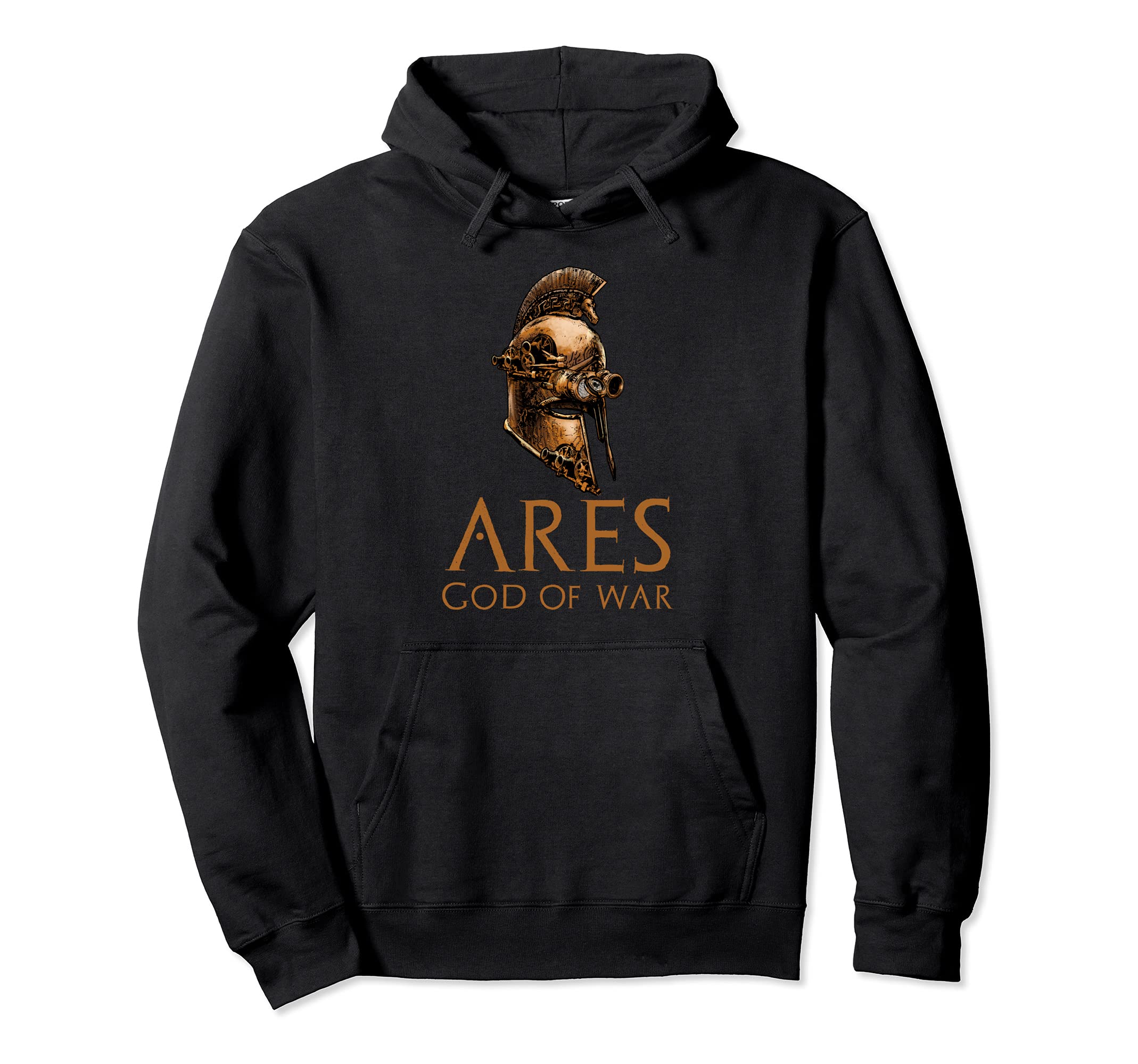 Ares - God Of War - Steampunk Ancient Greek Spartan Helmet Pullover Hoodie