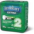 Medline FitRight Stretch Extra Adult Diapers, Disposable Incontinence Briefs with Tabs, Moderate Absorbency, Large / X-Large, 51"-70", 4 packs of 20 (80 total)