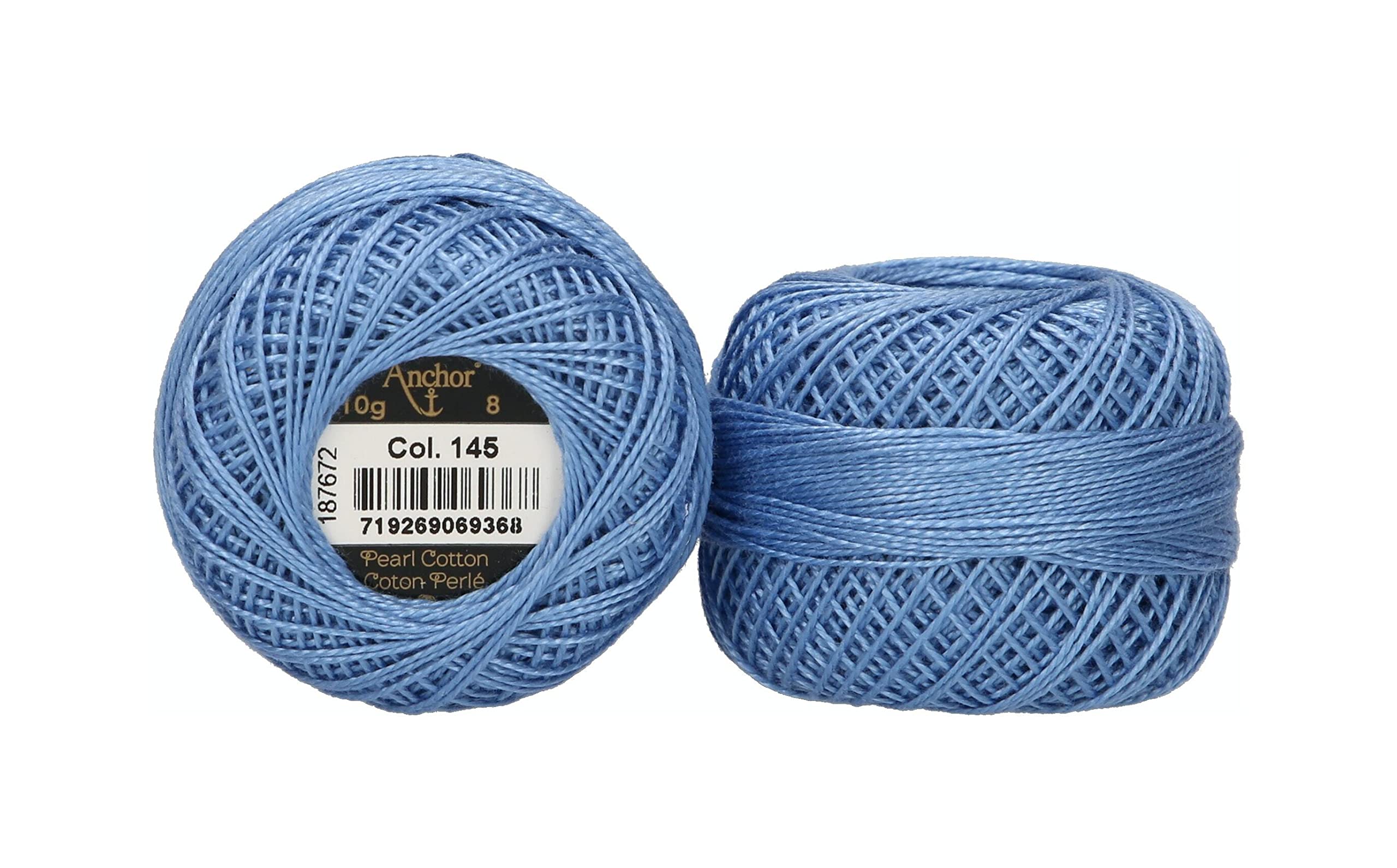 Anchor Embroidery Thread, Cotton, lightblue, Stärke 8, 82m — image 1