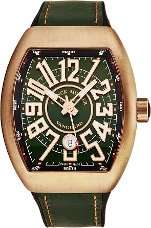 Franck Muller Vanguard Mens Titanium Swiss Automatic Watch 45SCCIRBRNGRN