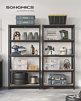 SONGMICS GLR040B02 Set of 2 Heavy Duty Shelving Units 40 x 90 x 180 cm Black view 2
