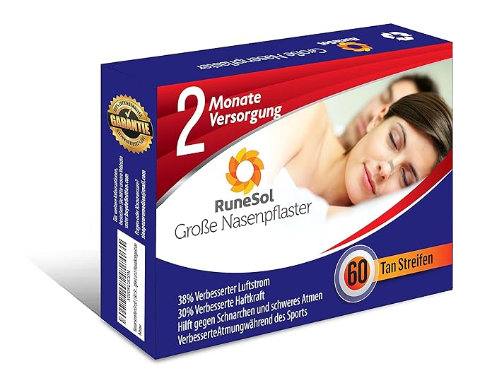 Tiras nasales / tiras nasales grandes (60 tioras) de RuneSol, para ...