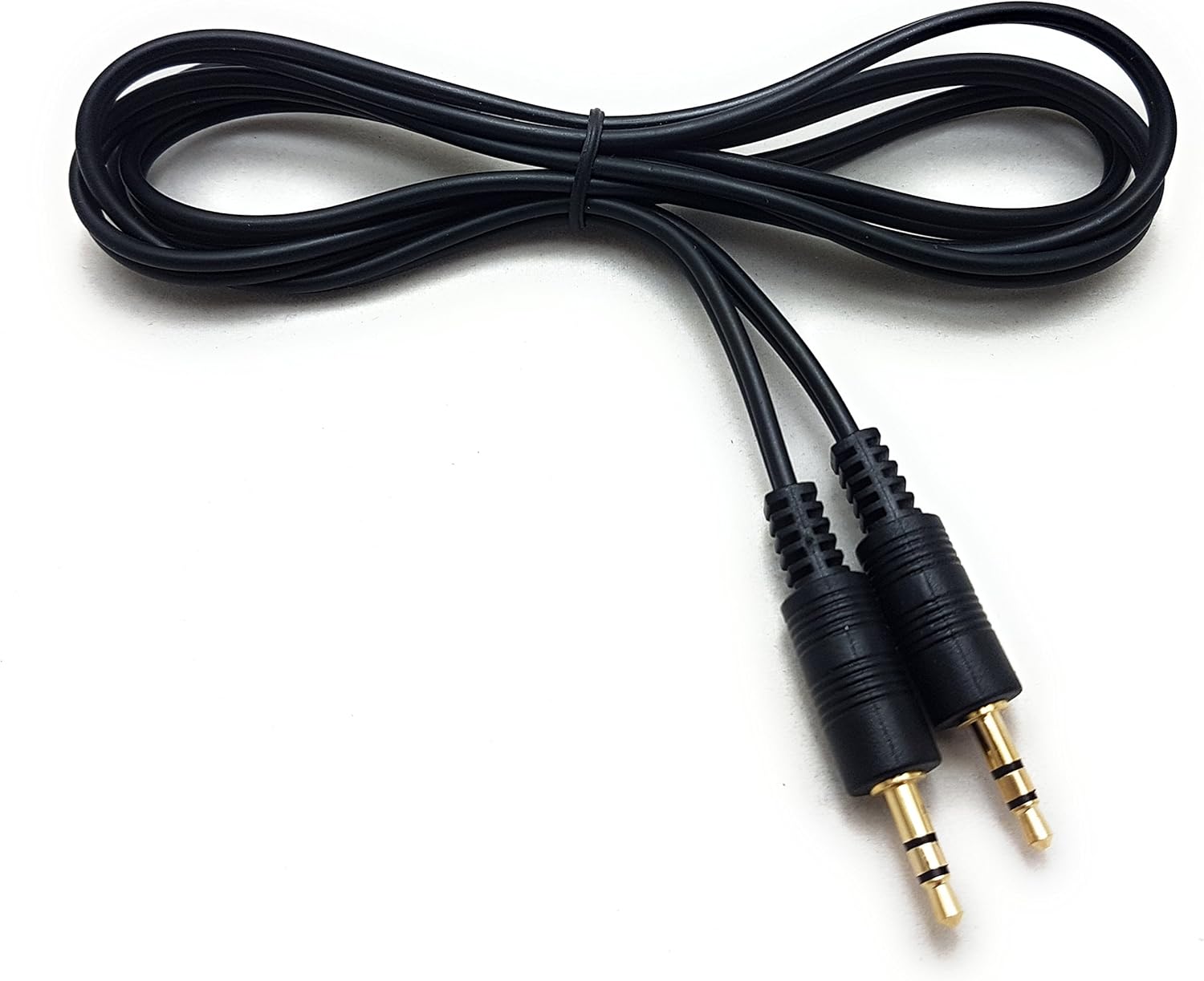 MainCore 1m Long Black Audio AUX Cable 3.5mm to 3.5mm for Mobile Phones Computers, Laptops, Mp3 Players, Portable Speakers