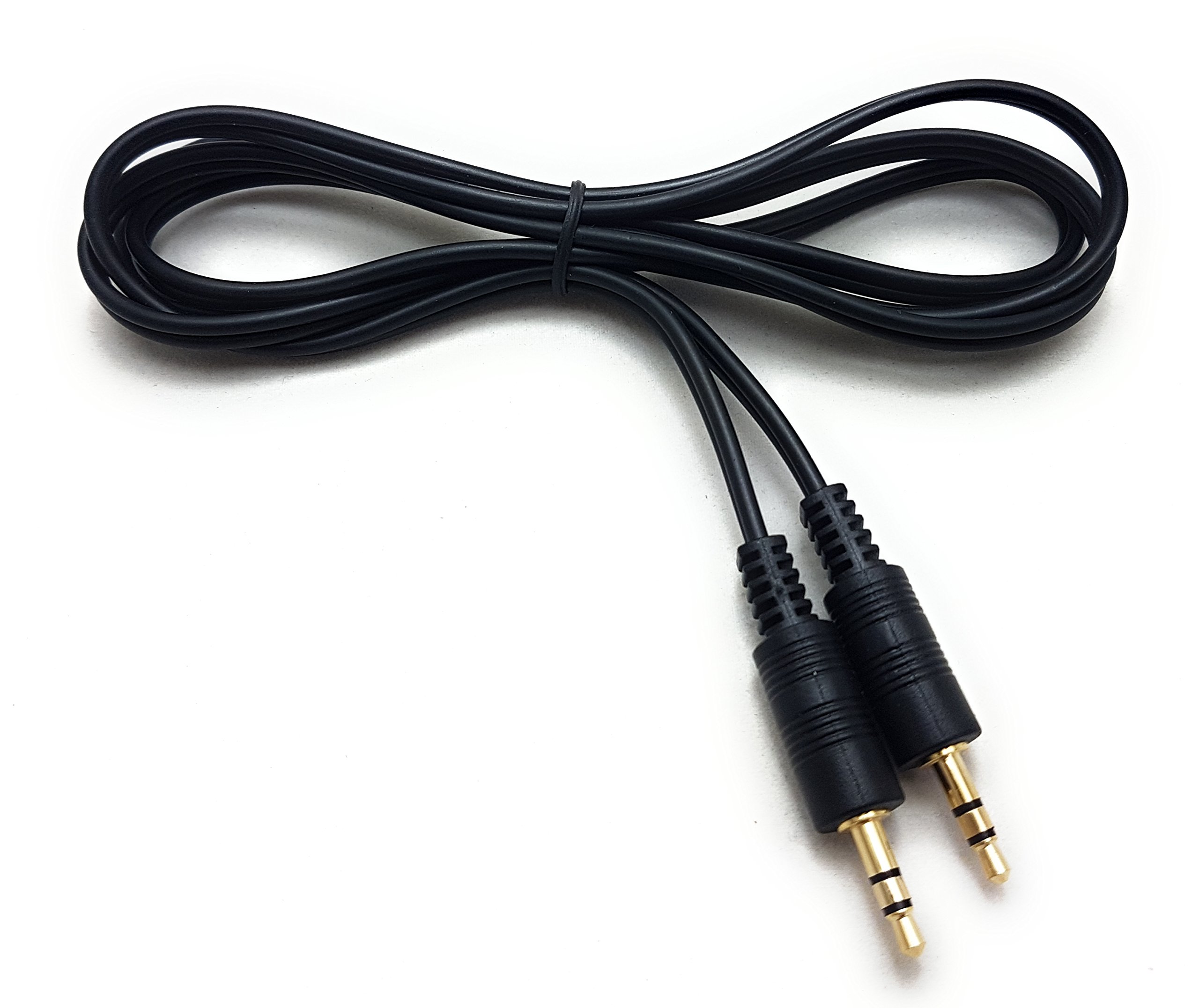 MainCore 1m Long Black Audio AUX Cable 3.5mm to 3.5mm for Mobile Phones, Computers, Laptops, Mp3 Players, Portable Speakers, Headphones, HIFI