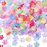 Ornaland 150g Plastic Flower Beads for Jewelry Making Floral Charms Spacer Beads for Bracelets Necklace DIY Craft(Mixed Color)