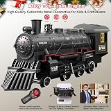 BUBUQE Electric Train Set Remote Control Alloy Christmas Train Lights Sounds view 2