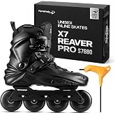 FlyingEagle X7F Reaver &amp; Reaver Pro Inline Roller Skates, 11 Size Options | Rockerable Frame, CNC Aluminum Chassis, Removable Superfit Liner, 85A Wheels, Triple Closure Fit, Outdoor Riding, Unisex
