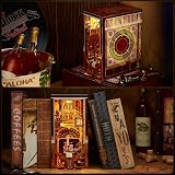 MiniCity Book Nook Kit Roaring Twenties Speakeasy DIY 3D Wood LED Light view 6