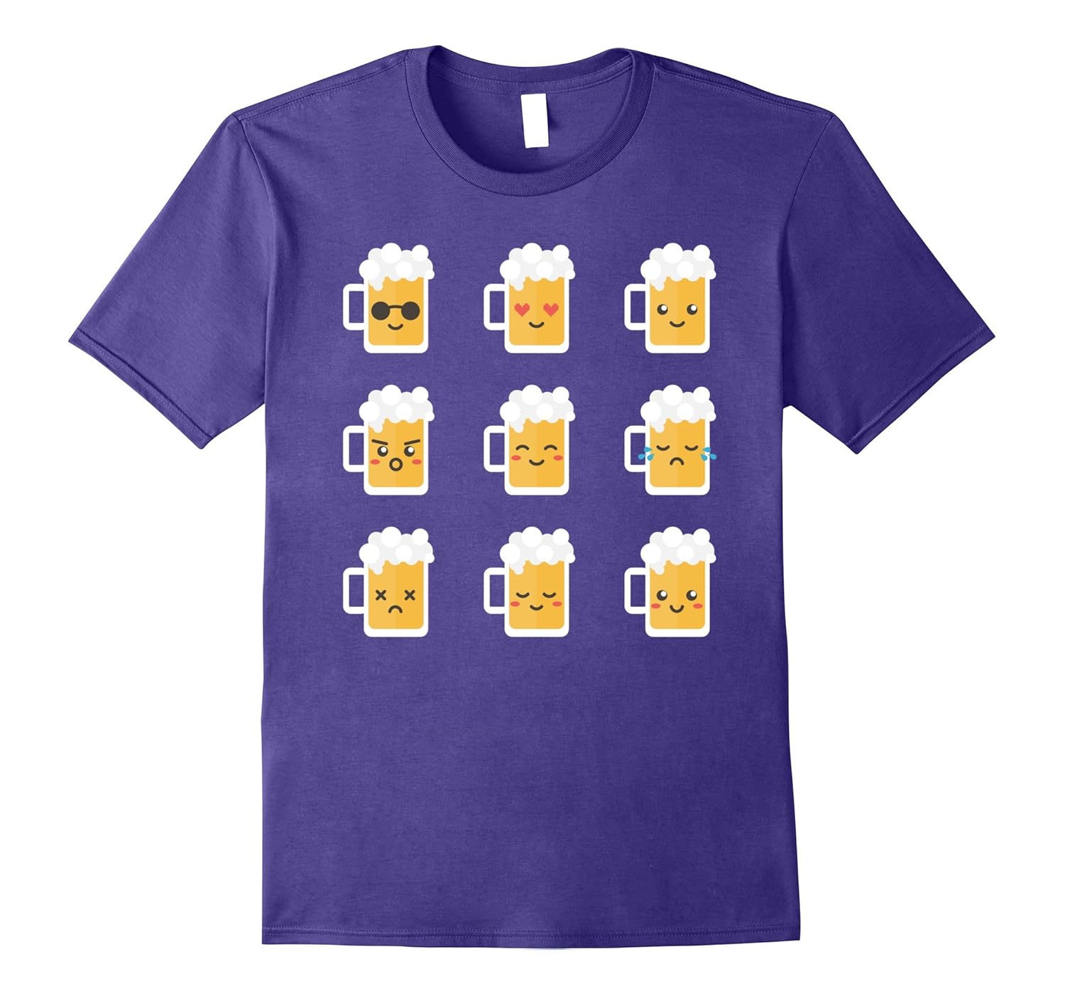 Funny Frothy Golden Beer Mug Emoji T-Shirt-Rose