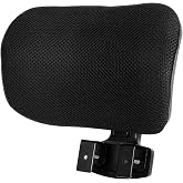 UKCOCO Adjustable Office Chair Headrest Attachment .02 X 8.66 | Resilient Fabric Finish, Firm Cushion Support, Relieves Neck Strain, Ideal for Work Desk and Study Room Setting