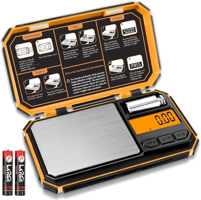 UNIWEIGH Digital Pocket Scale 200g/0.01g Orange