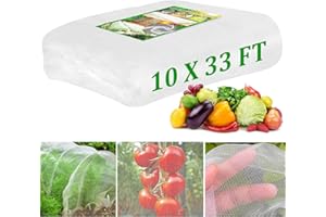 Garden Netting, Actgan Bird Netting for Garden 10x33FT Thicker Ultra Fine Mesh Garden Netting Barrier Greenhouse Row Netting Cover Protect Flower Fruits Vegetables from Birds Deer Squirrels