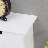 AVC Designs Kensington Radiator Cover Modern MDF White Grey Vertical Slat view 5