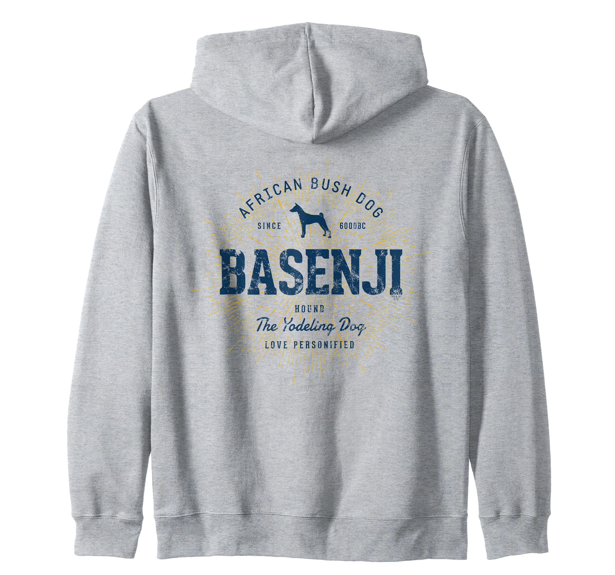 Retro Dog Vintage Basenji Zip Hoodie