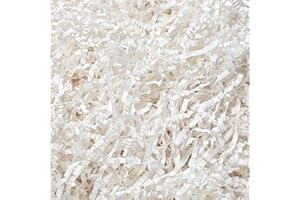 Mefleet 2 LB Crinkle Cut Paper Shred Filler White Crinkle Shredded Paper for Gift Box - Gift Basket Bag Filler - Grass Cushion Stuffing for Christmas Holiday Packaging Wrapping