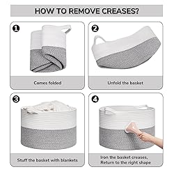 Goodpick Extra Large Rope Basket, 83L Blanket
