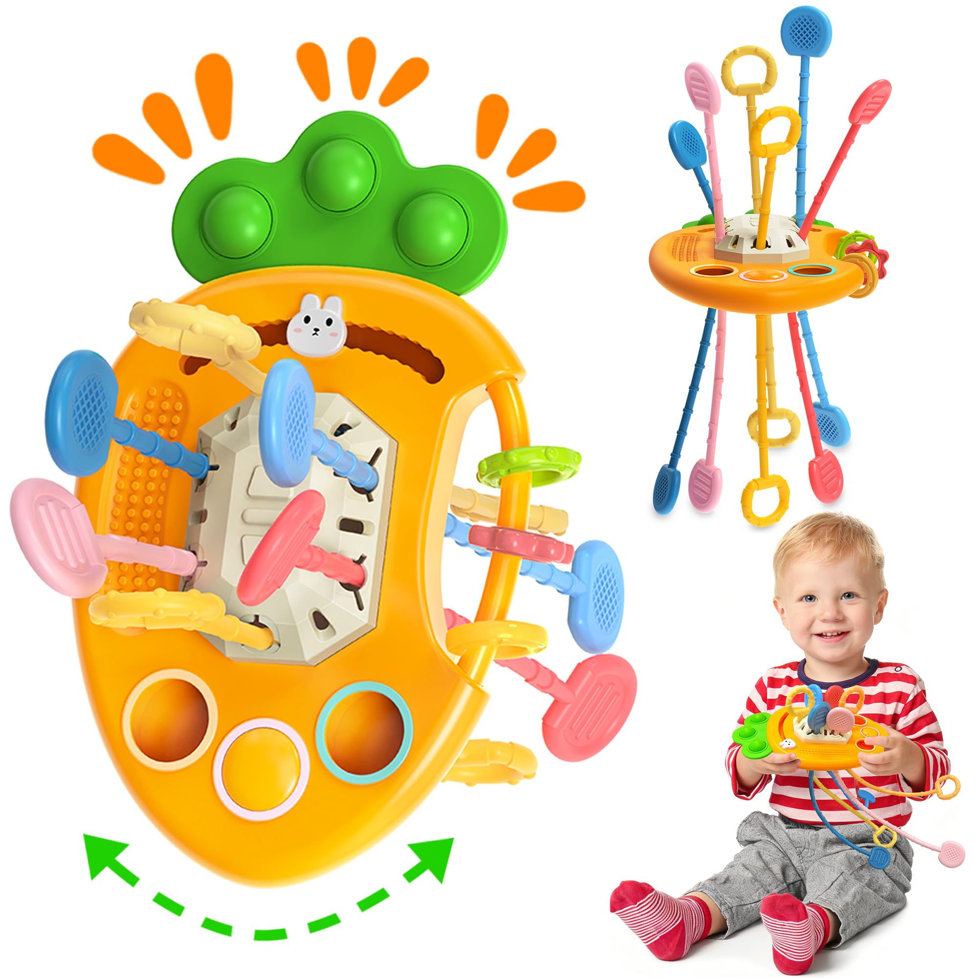 Tonberless Baby Easter Toys, Toddler Easter Basket Stuffers, Baby Birthday Gift Basket Essentials Montessori Toys for 18+ Months Infant Boys and Girls