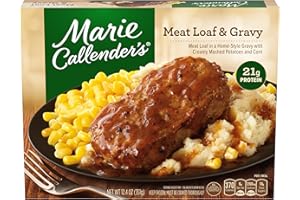 Marie Callender's Meat Loaf & Gravy, Convenient Oven or Microwave Meal with Meat Loaf and Mashed Potatoes, Frozen Meal, 12.4 OZ