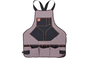 Ergodyne Arsenal 5704 Torso Length Work Tool Apron, 22-Pockets, Gray
