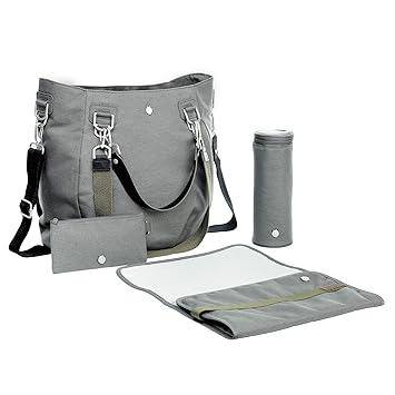 LÄSSIG Baby Wickelrucksack Wickeltasche Babytasche Kliniktasche Stylische Tasche inkl. Wickelzubehör/ Green Label Mix 'n Matc