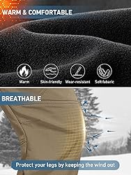 Men's Snow Ski Waterproof Fleece Lined Pants Winter