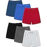 Resinta 6 Packs Unisex Baby Toddler Shorts Baby Cotton Solid Shorts with Drawstring Baby Breathable Soft Summer Clothes