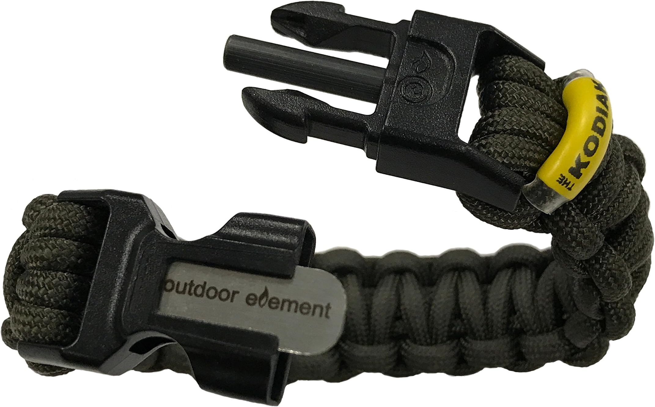 Kodiak Survival Bracelet - Fire-Starter, Survival Paracord, Tinder, Fishing Line and Hook