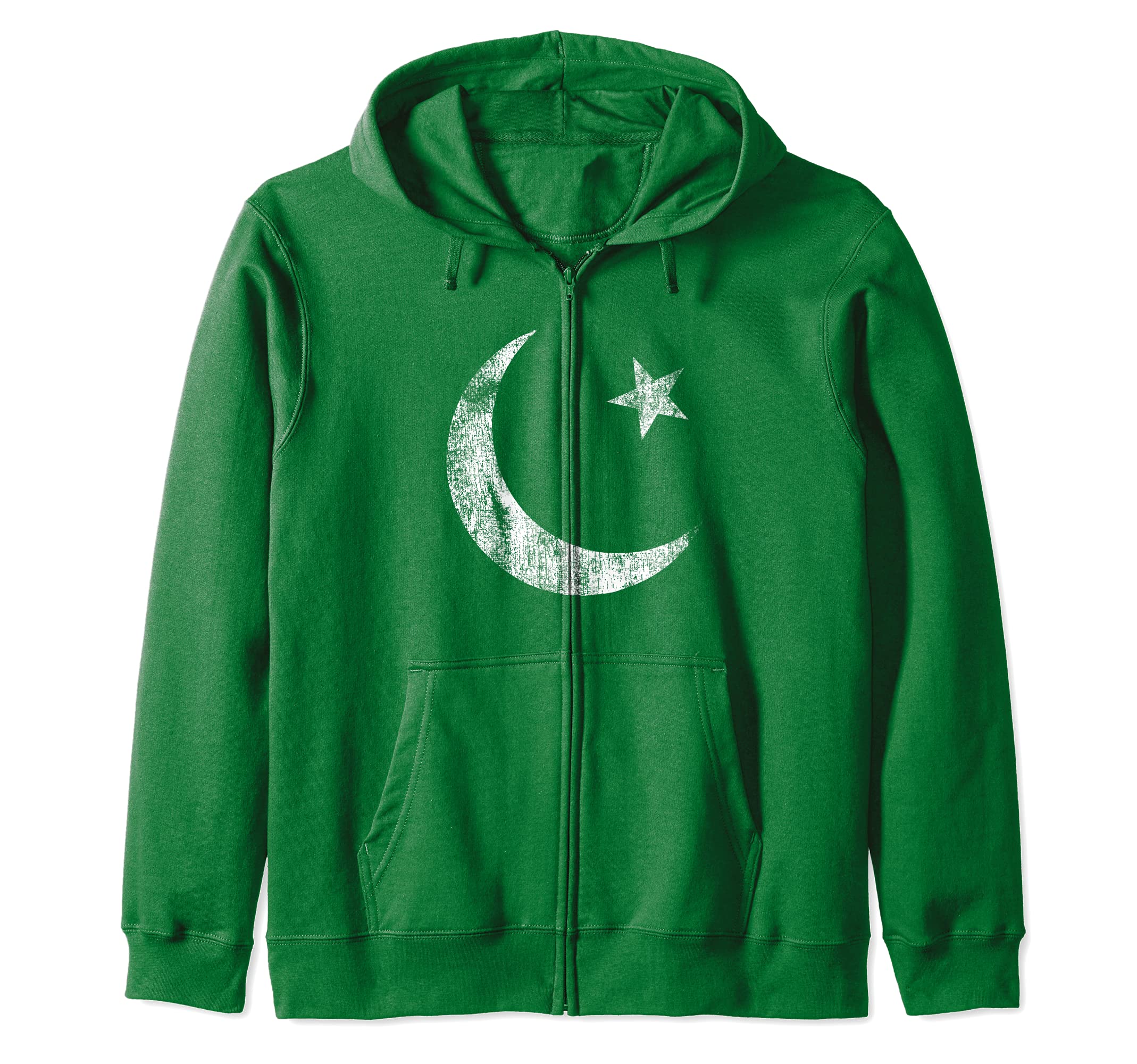 Vintage Distressed Pakistani Flag Gift - Pakistan Cricket Zip Hoodie