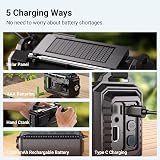 Mesqool 12000mAh Portable Wind Up Radio with Phone Charger Solar AM/FM/SW view 3