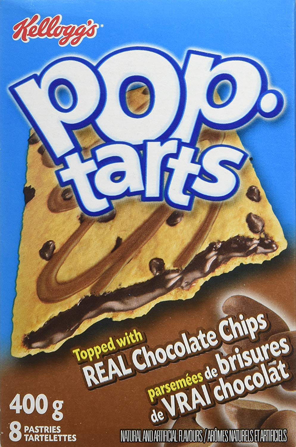 Kellogg's Pop Tarts Toaster Pastries, Chocolate Chip 8 Pastries 400 Gram