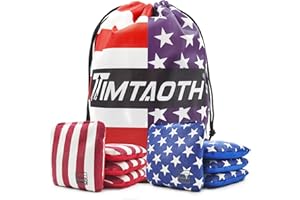 Timtaoth Dual Sided Corn Hole Bags Professional Cornhole Bags Set of 8 Regulation Corn Hole Bean Bags Slick and Stick