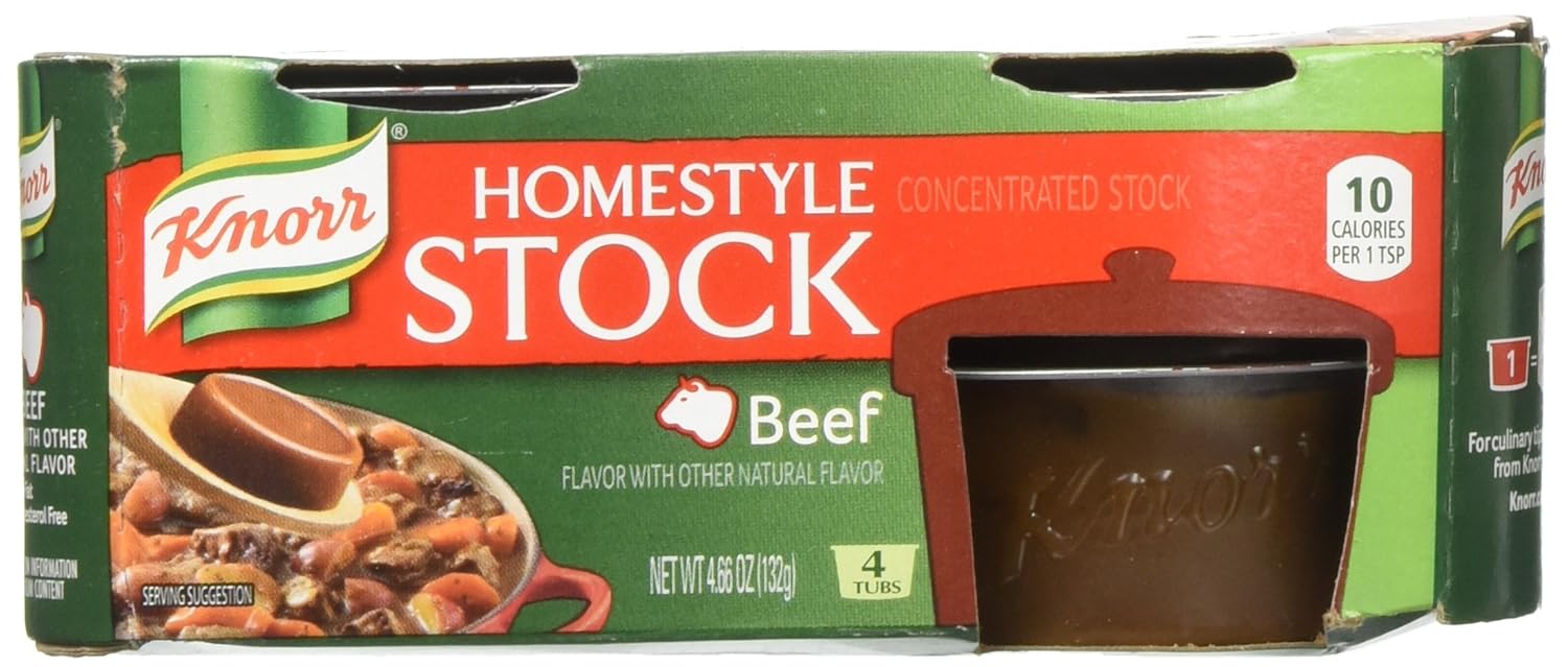 Knorr Homestyle Stock Concentrated Broth, Beef 4.66 oz, (4 count) 4