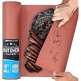 Bryco Goods 18" x 100' (1200") Pink Butcher Paper Roll - Unbleached - Unwaxed - Uncoated - Suitable for Smoking All Meat Vari