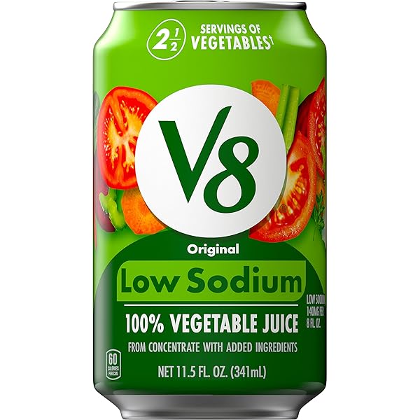 V8 LOW SODIUM ORIGINAL 100% VEGETABLE JUICE, 11.5 FL OZ CAN