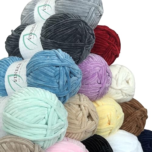 FINECE Soft Velvet Yarn Chenille Yarn for Crocheting Baby Blanket