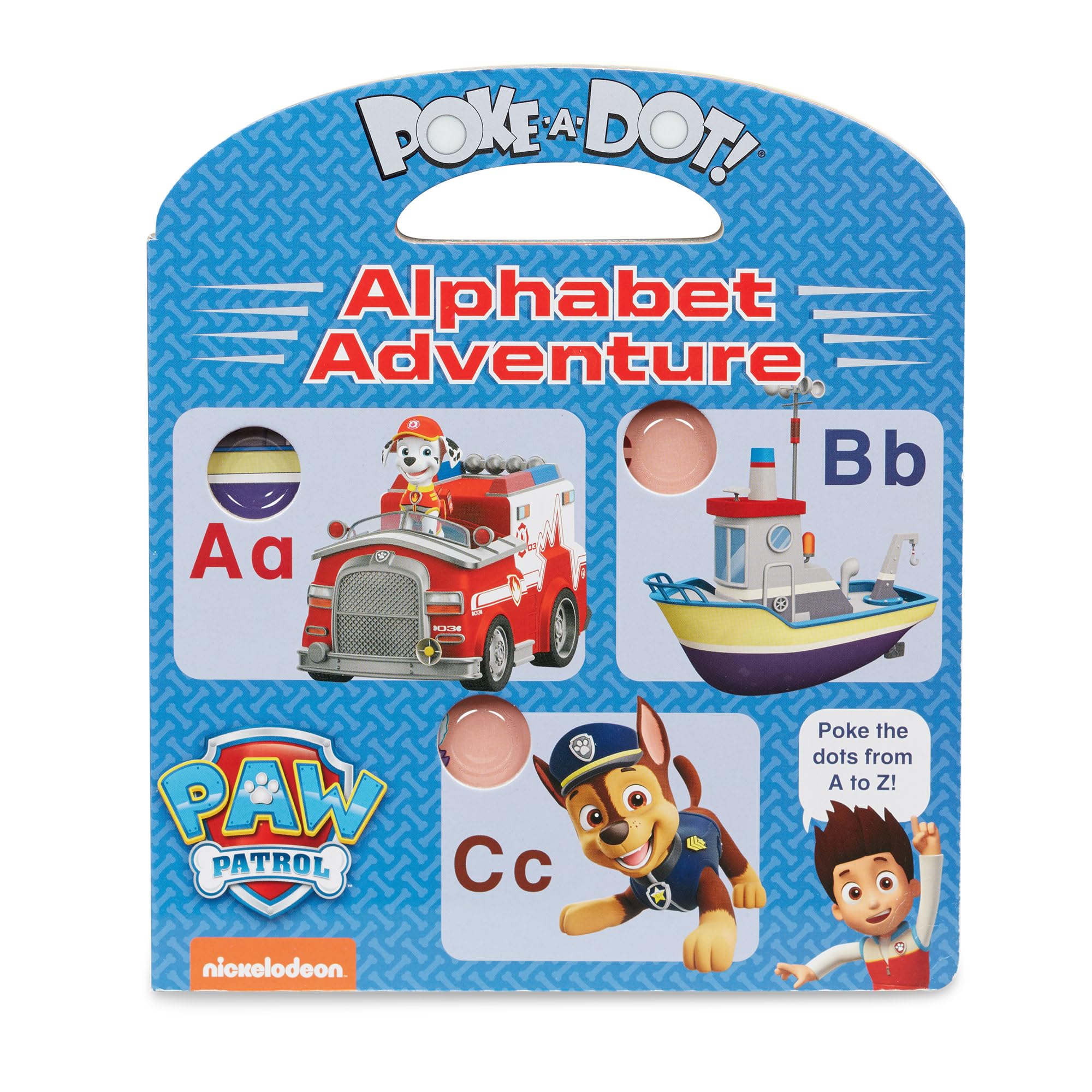 Melissa & Doug PAW Patrol Children's Book - Poke-A-Dot: Alphabet Adventure, Multicolor, 33263