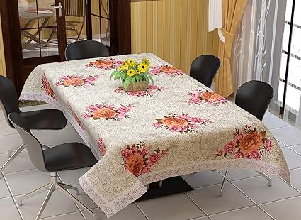 Yellow Weaves Dining Table Cover Waterproof Floral 6 Seater 60X90 Inches (Exclusive Design)