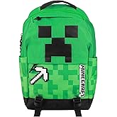 Minecraft Creeper & Pickax Green 17.5" Backpack